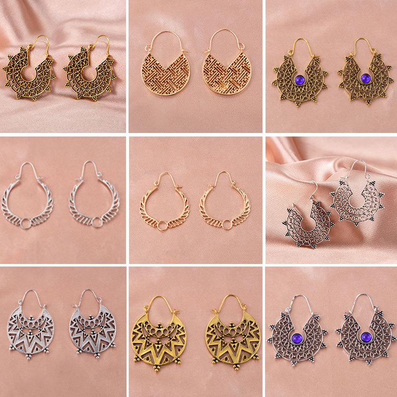Ethnic Fashion Instagram - Scultura cava per orecchini da donna