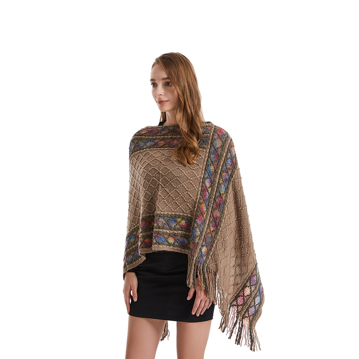 Ethnic Fashion For Ladies - Poncho da donna primavera autunno scialle