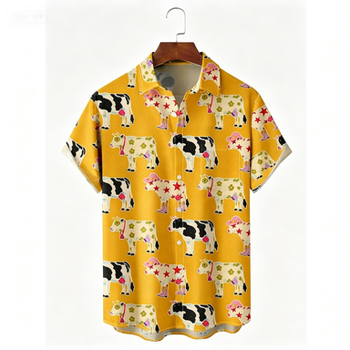 Ethnic Fashion Style - Camicia Hawaiana alla Moda con Motivi