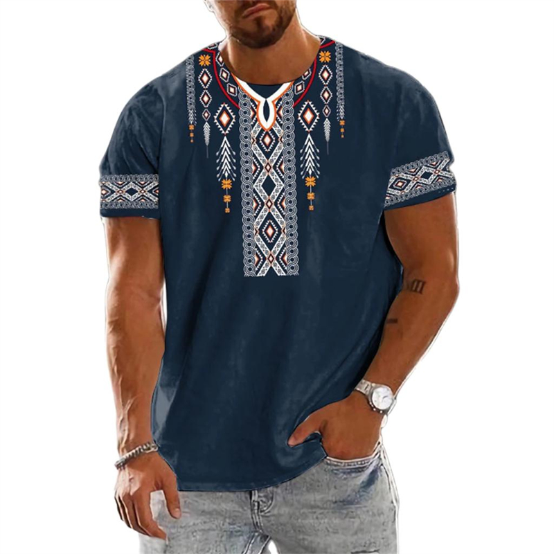 Ethnic Fashion Trends 2025 - Trend 2025 T-shirt grafica etnica vintage
